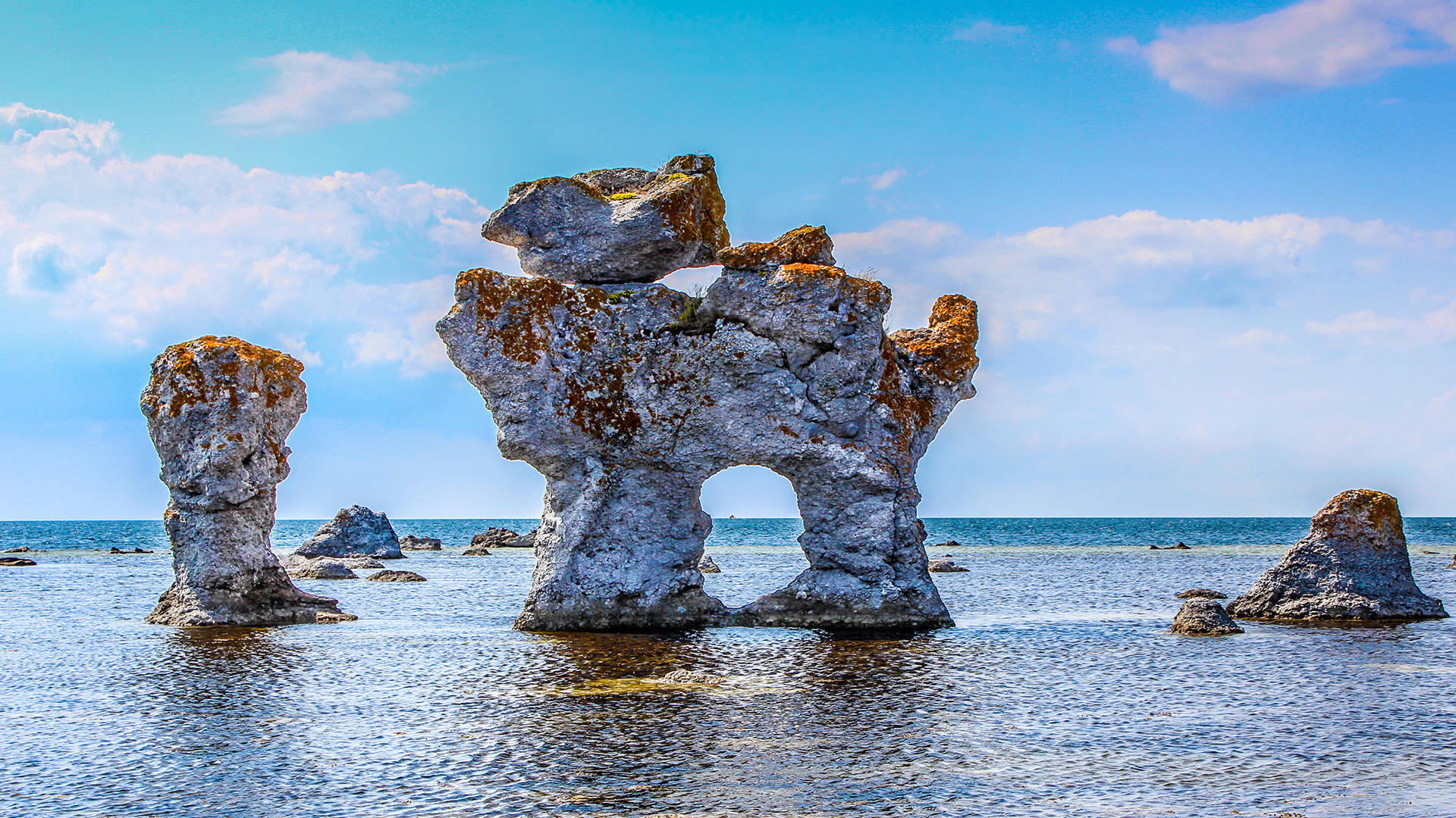 A stoneformation in the water on Gotland