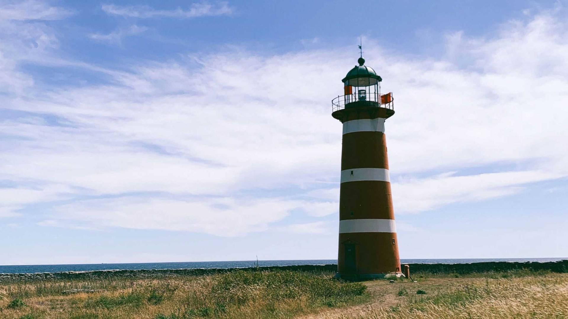 A lighthouse on the island of Gotland